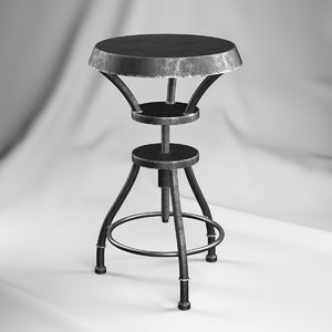 3ds max austin iron adjustable bar stool