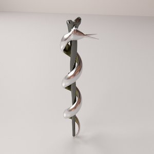 3d model of rod asclepius