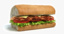 sub sandwich half 3d model