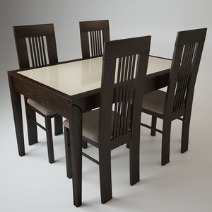 table alno chairs amarena 3d model
