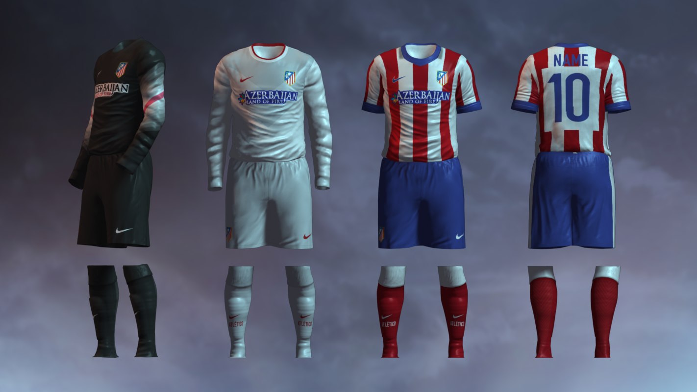 3ds max soccer jersey atletico madrid