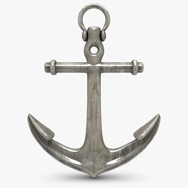 anchor 2 old silver 3d model