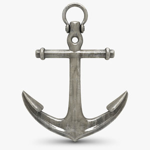 anchor 2 old silver 3d model