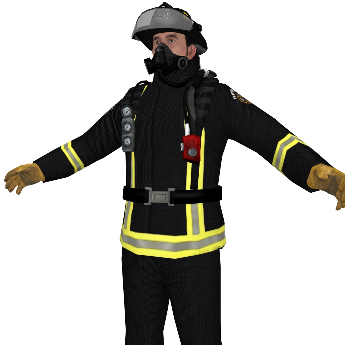 3d fireman ready