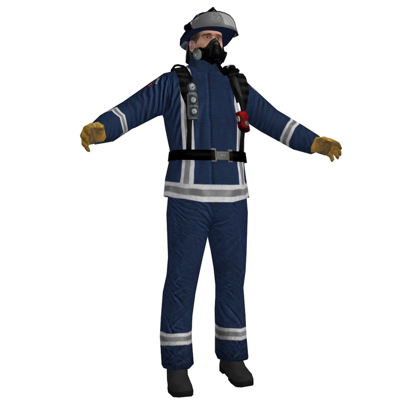 3d fireman ready