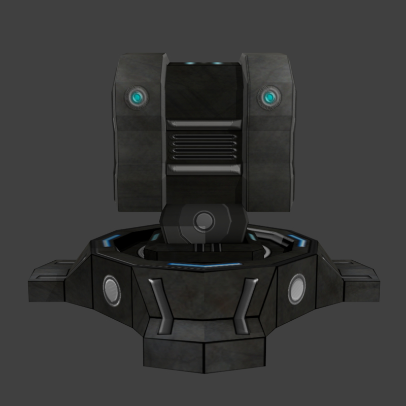 3d science fiction turret model