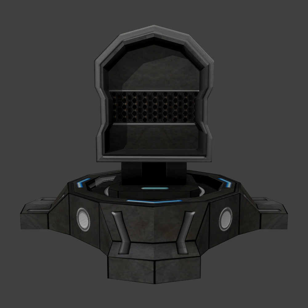 3d science fiction turret model