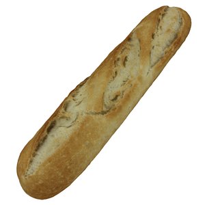 3d model french baguette - small