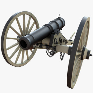 3d model 6 field cannon