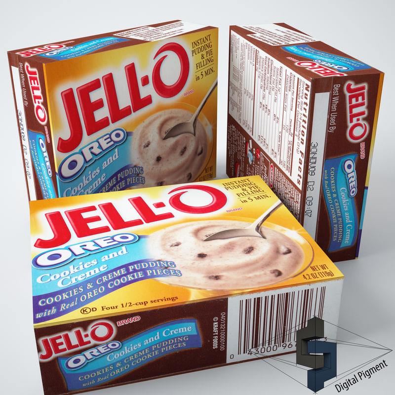 3d model jello oreo pudding