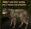 wolf rigged animations 3d model