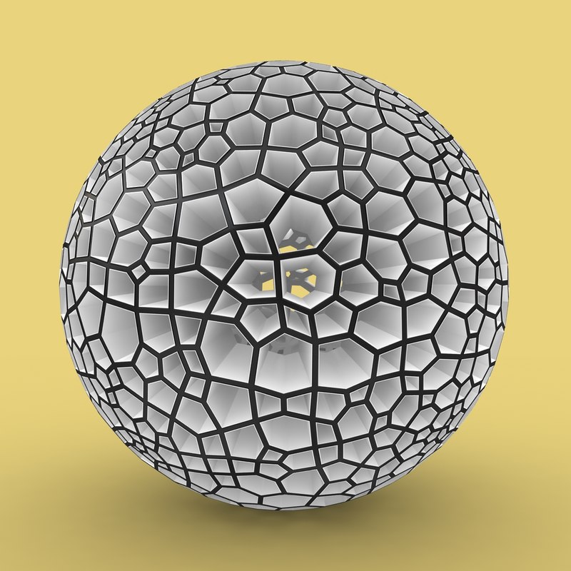 Voronoi. Voronoi 3d. Grasshopper 3d Sphere. STL Voronoi. Voronoi Halfmoon.