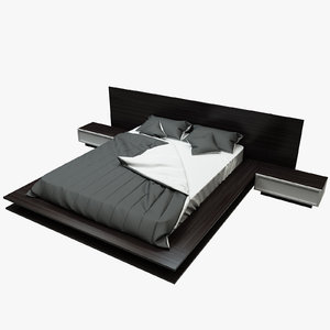 bed wood 3d model