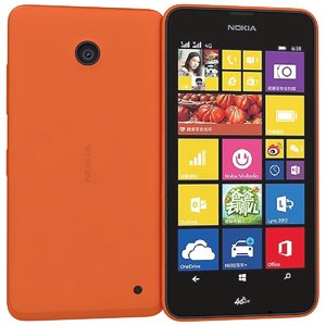 nokia lumia 638 orange 3d model