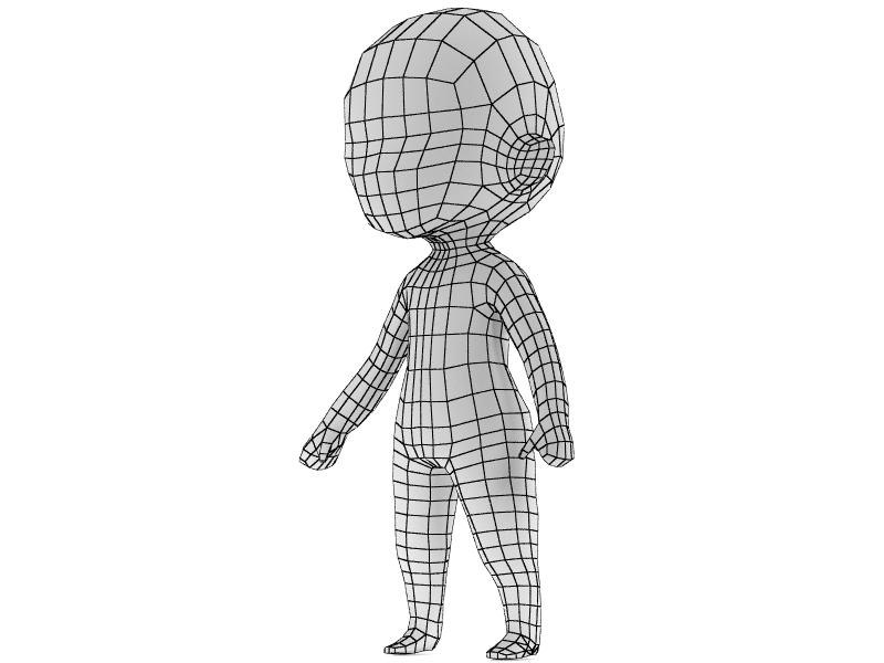 Chibi Base Mesh 3d 3ds