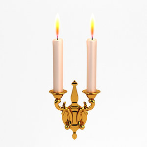 3d candle candlestick baroque