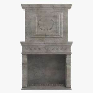 baroque fireplace 3d model