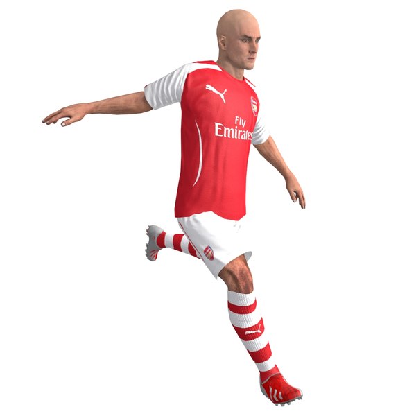 3ds max rigged soccer player