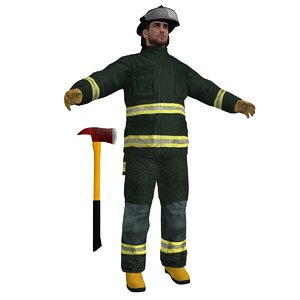 3d fireman ready