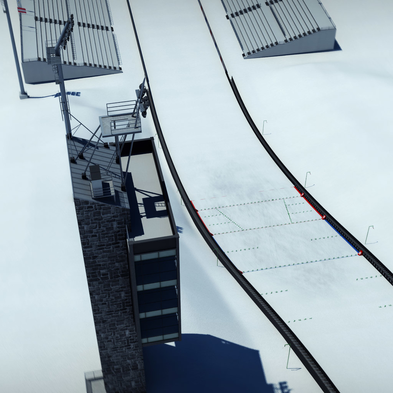 ski jumping hill fbx
