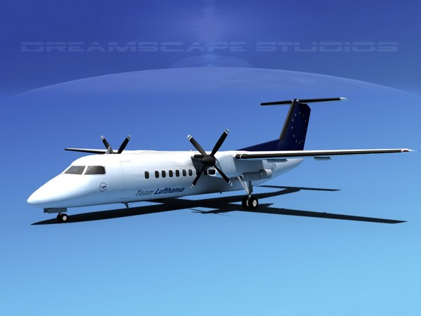 dhc-8 q300 3d model