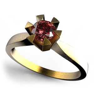 3d solitaire ring 0 25ct