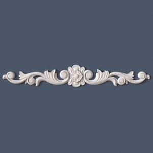 3d model of decorative scroll