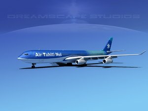 airline a340-600 airbus a340 3d dwg