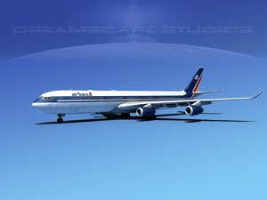 airline a340-600 airbus a340 3d max