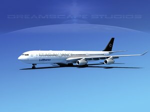 3d airline a340-600 airbus a340 model