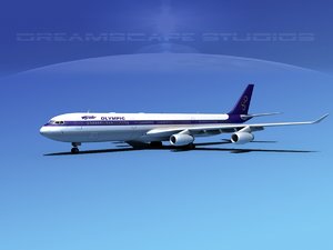 3d model of airline a340-600 airbus a340