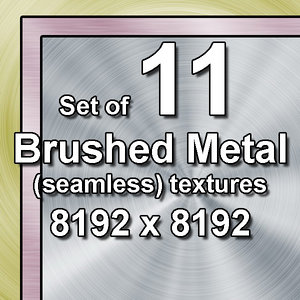Brushed Metal 11x Textures, some seamless
