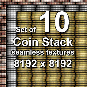 Coin Stack 10x Seamless Textures