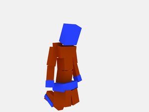 Sitting on his knees animation cat
