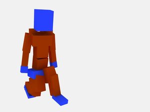 Sitting on one knee animation cat