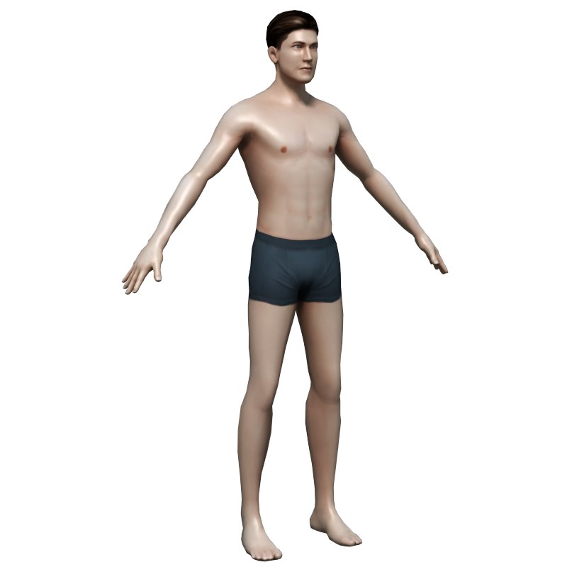 Modelo D Hombre Desnudo Turbosquid