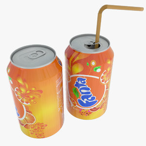 3d soda seven drinks model