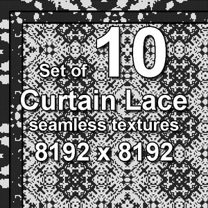 Curtain Lace Seamless 10x Textures, set #1