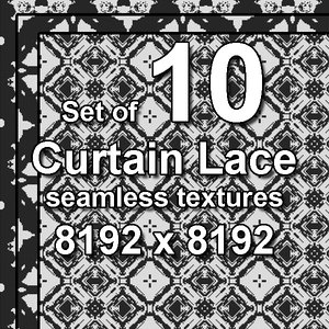 Curtain Lace 10x Seamless Textures, set #2