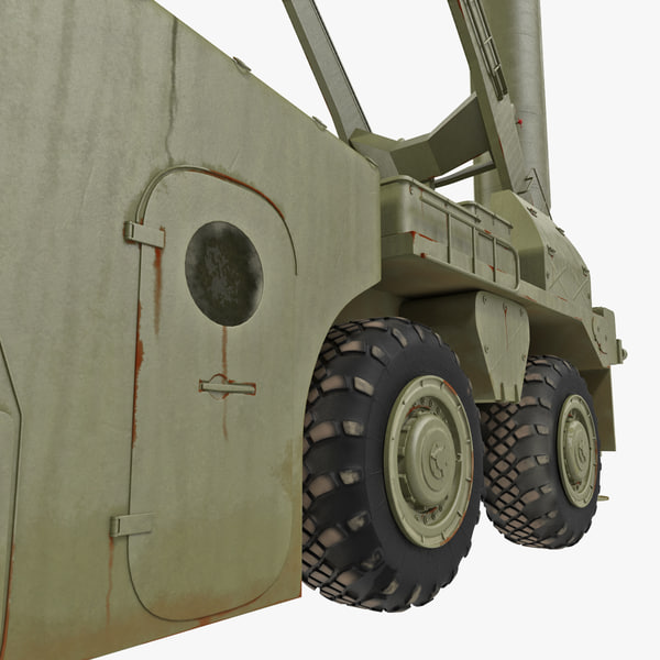 3d model scud missile launcher maz-543