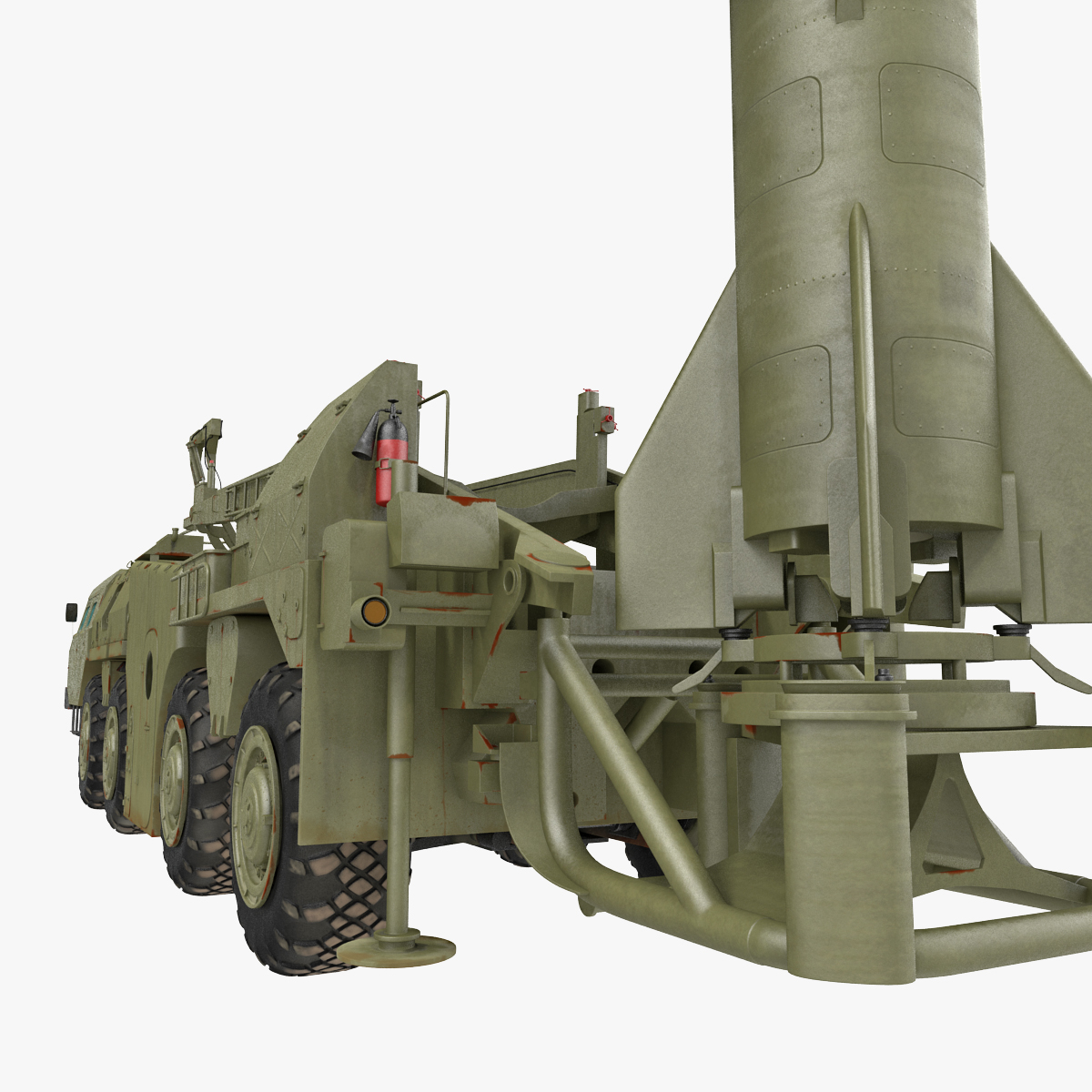 3d model scud missile launcher maz-543