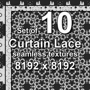 Curtain Lace 10x Seamless Textures, set #3