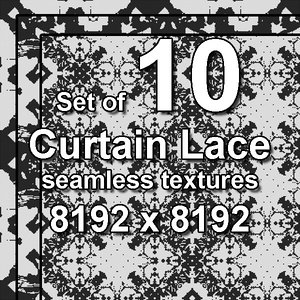 Curtain Lace 10x Seamless Textures, set #5