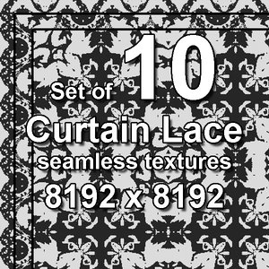 Curtain Lace 10x Seamless Textures, set #4