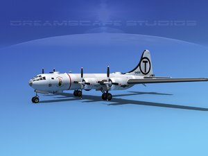 3d model superfortress b-29 bomber