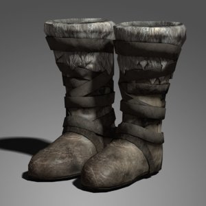 medieval boots 3d model