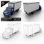 trucks box van 3d model