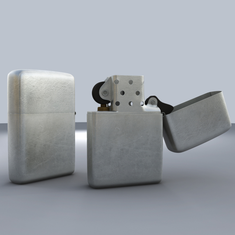 3d zippo lighter model