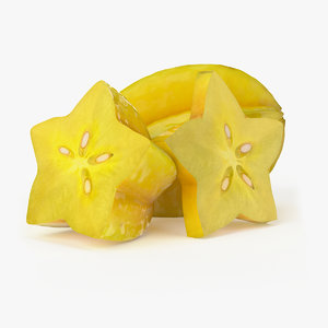 realistic starfruit real fruit 3d max