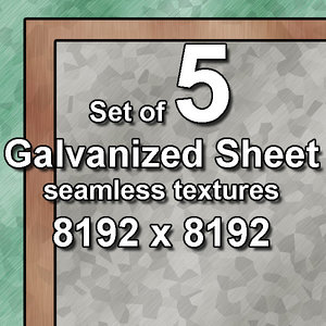 Galvanized Sheet 5x Seamless Textures
